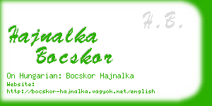 hajnalka bocskor business card